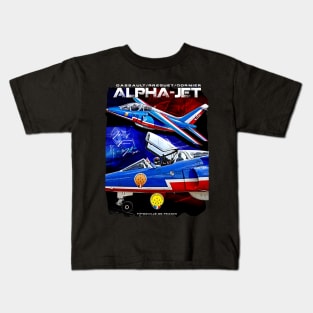 Alpha Jet Patrouille de France Advanced Trainer Aircraft Kids T-Shirt